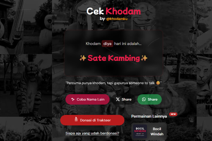 Cek Khodam Online Dengan Nama