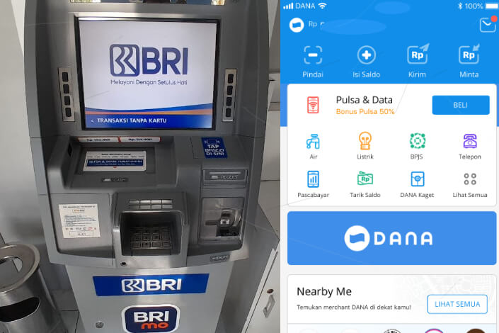 Cara Top Up DANA dari ATM BRI