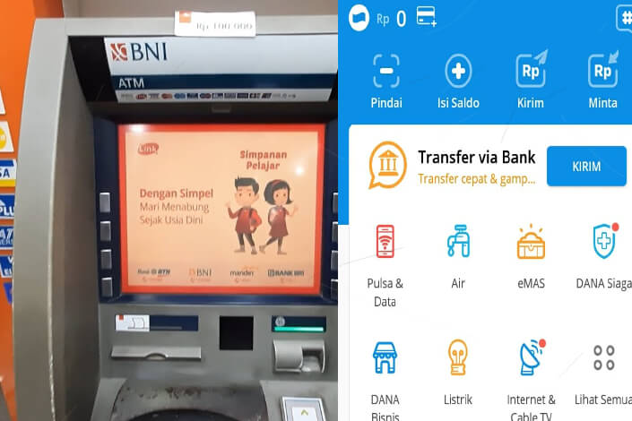 Cara Transfer BNI ke DANA Lewat ATM