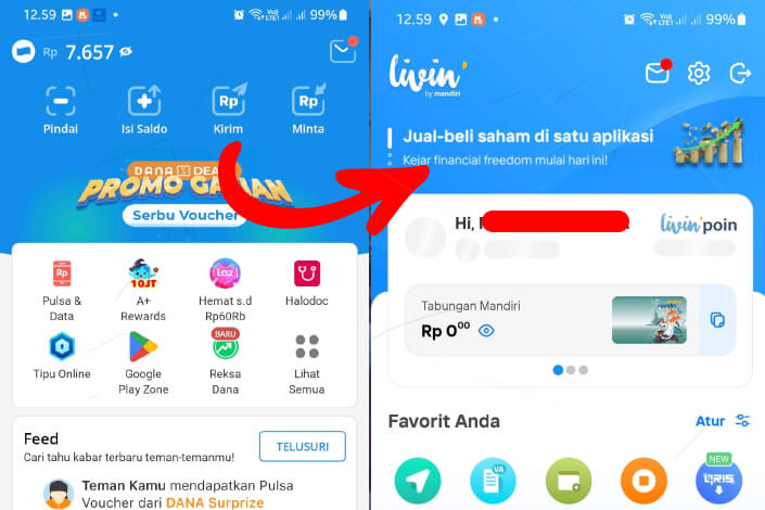 Cara Transfer DANA ke Mandiri