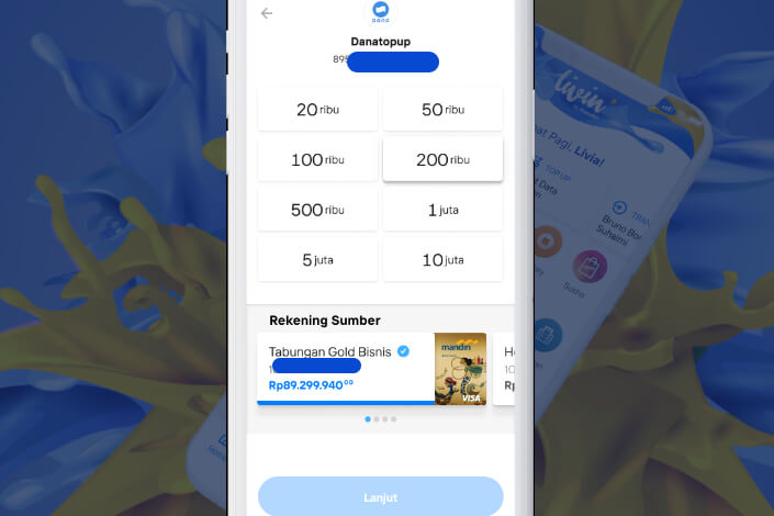 Cara Transfer Livin Mandiri ke DANA