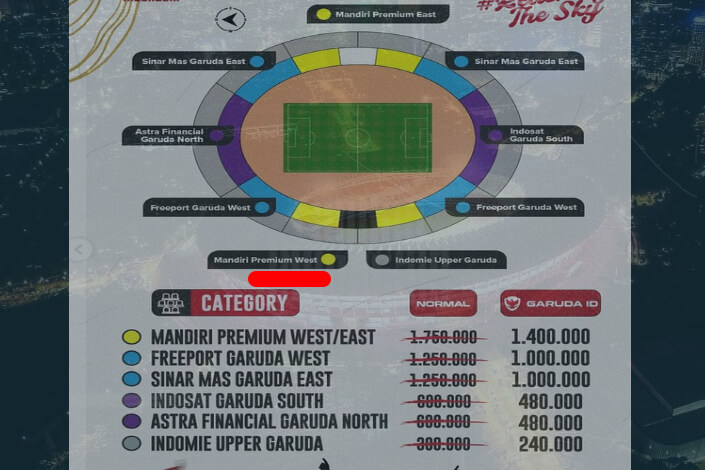 Harga Tiket Timnas Indonesia vs Jepang 2024