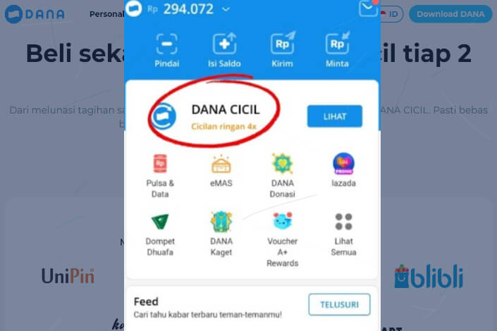 DANA Cicil Tidak Muncul