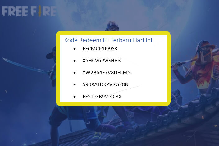 Kode Redeem FF Terbaru Hari Ini